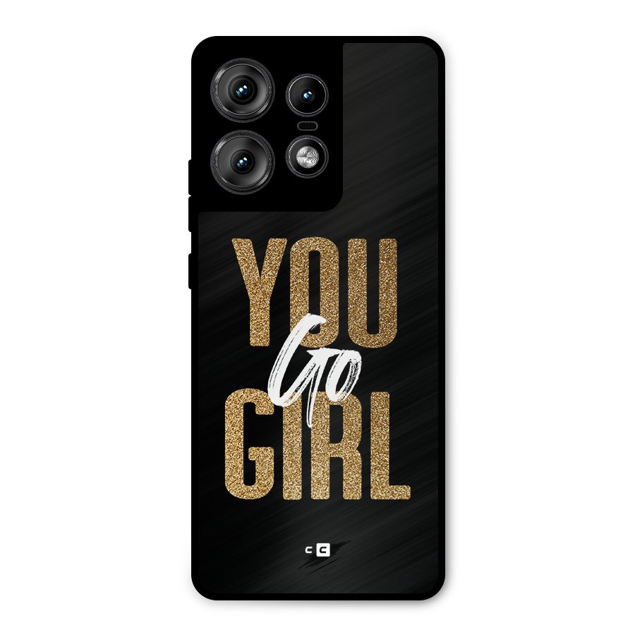 Confident Girl Metal Back Case for Motorola Edge 50 Pro