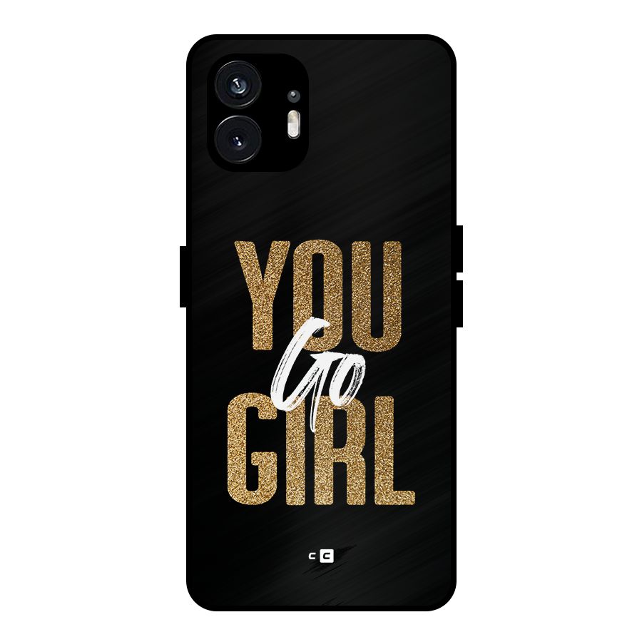 Confident Girl Metal Back Case for Nothing Phone 2