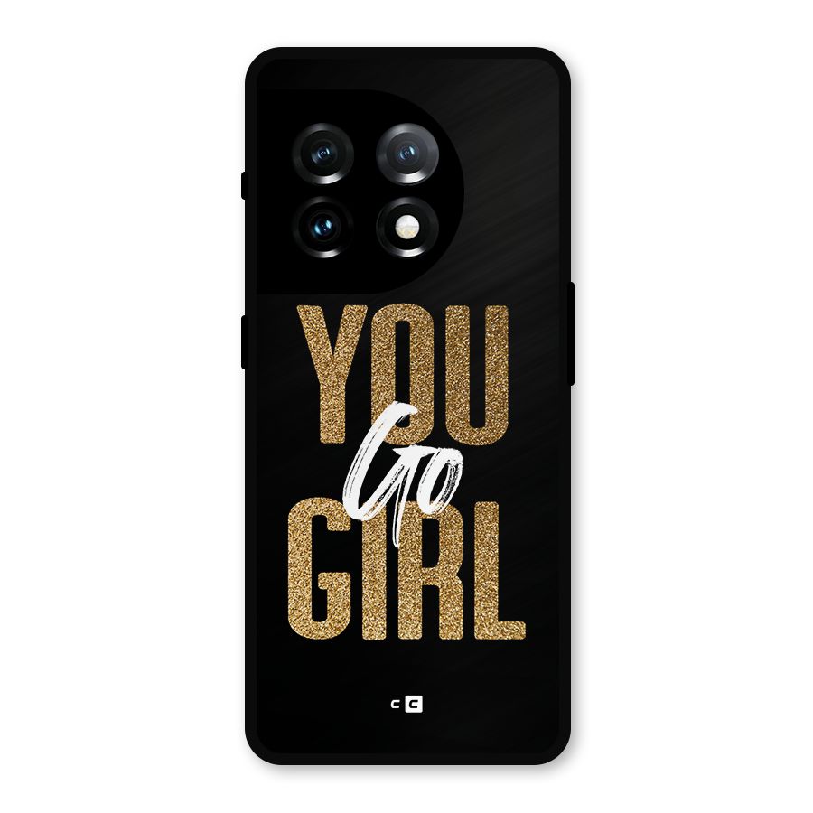 Confident Girl Metal Back Case for OnePlus 11