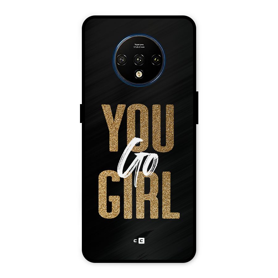 Confident Girl Metal Back Case for OnePlus 7T