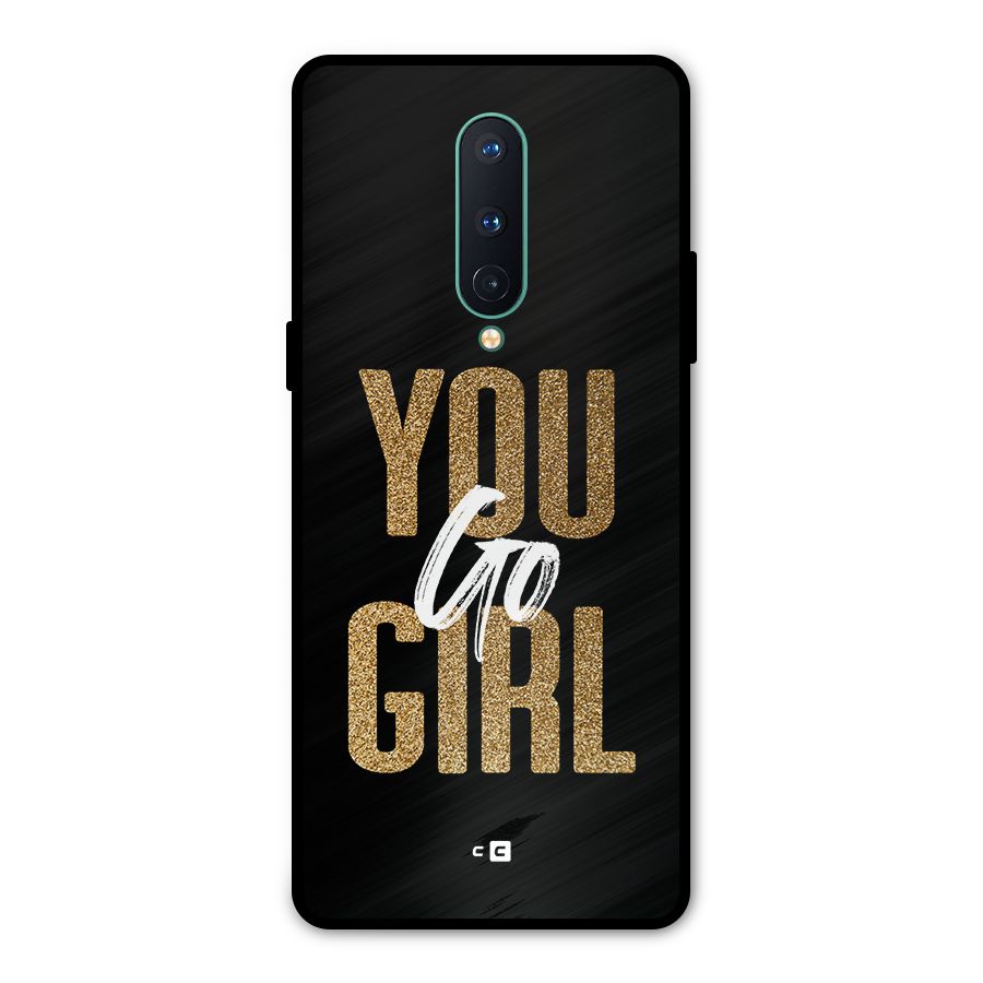 Confident Girl Metal Back Case for OnePlus 8