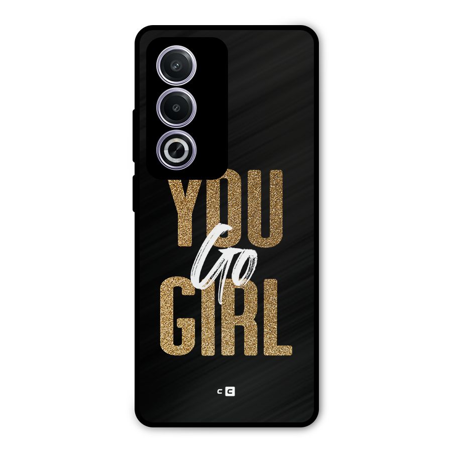 Confident Girl Metal Back Case for Oppo A3 Pro