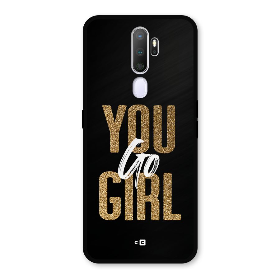 Confident Girl Metal Back Case for Oppo A9 (2020)