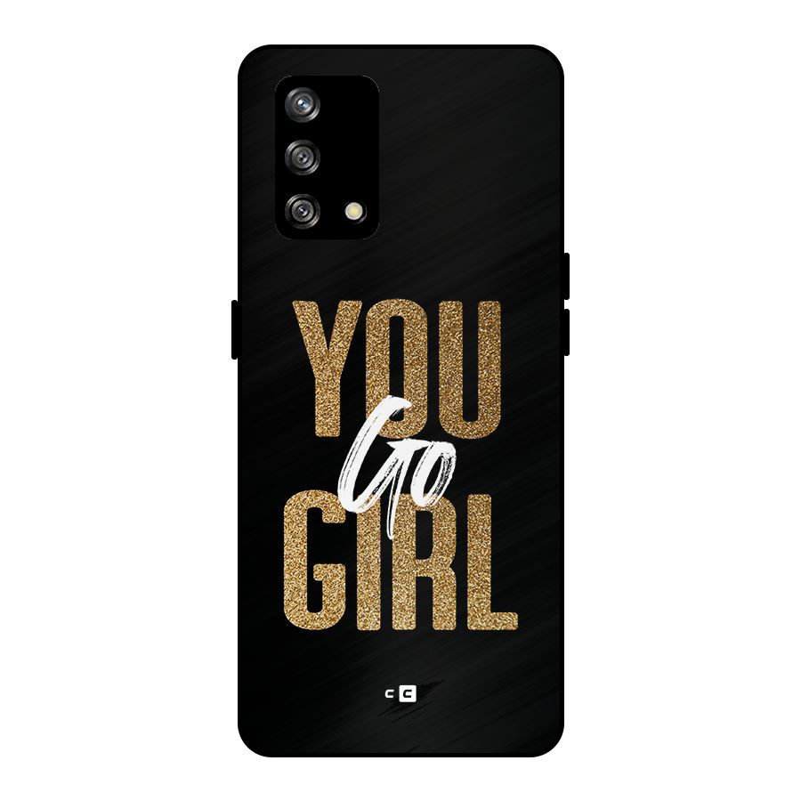 Confident Girl Metal Back Case for Oppo F19
