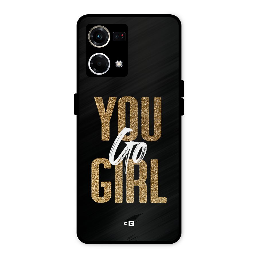 Confident Girl Metal Back Case for Oppo F21 Pro 4G