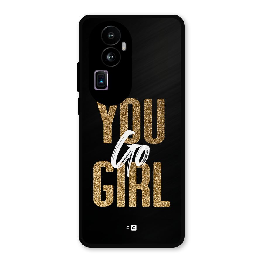 Confident Girl Metal Back Case for Oppo Reno10 Pro Plus