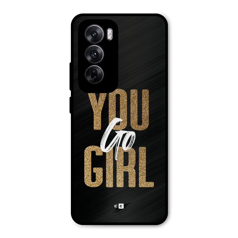 Confident Girl Metal Back Case for Oppo Reno12