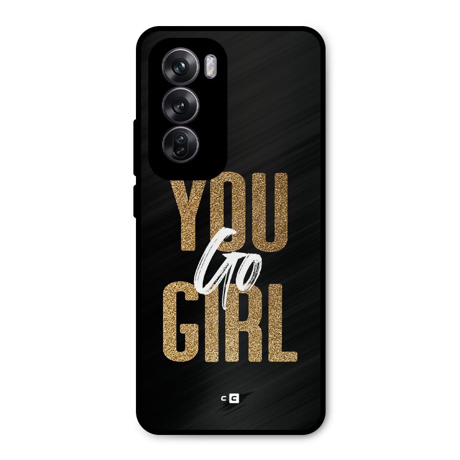 Confident Girl Metal Back Case for Oppo Reno12 Pro
