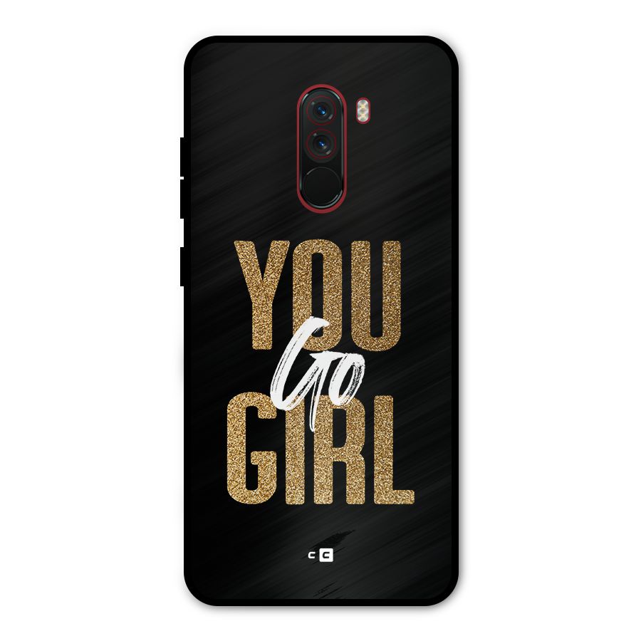 Confident Girl Metal Back Case for Poco F1