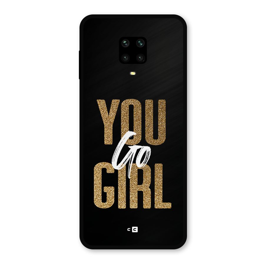 Confident Girl Metal Back Case for Poco M2 Pro