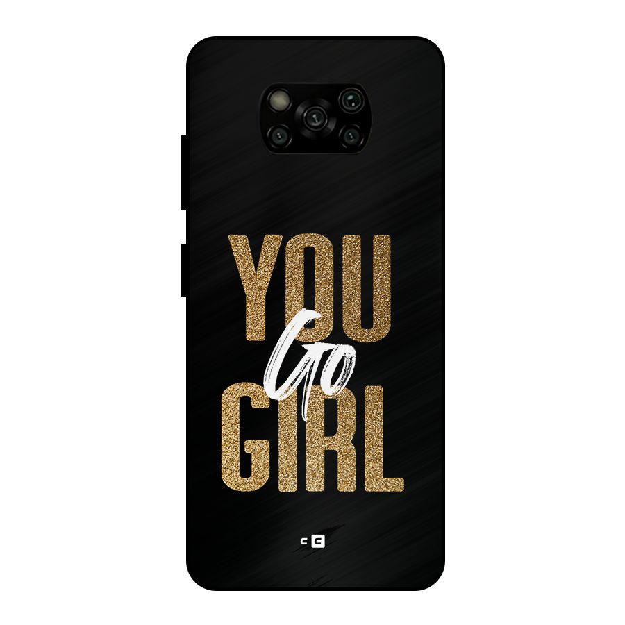 Confident Girl Metal Back Case for Poco X3