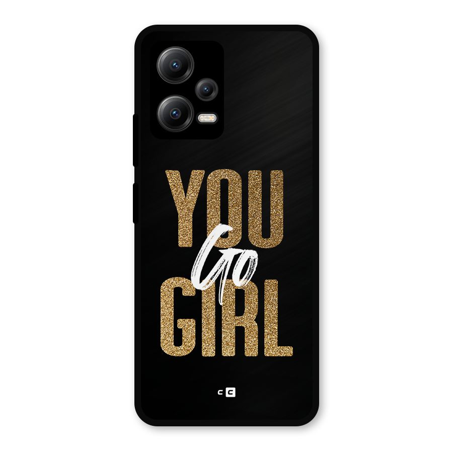 Confident Girl Metal Back Case for Poco X5