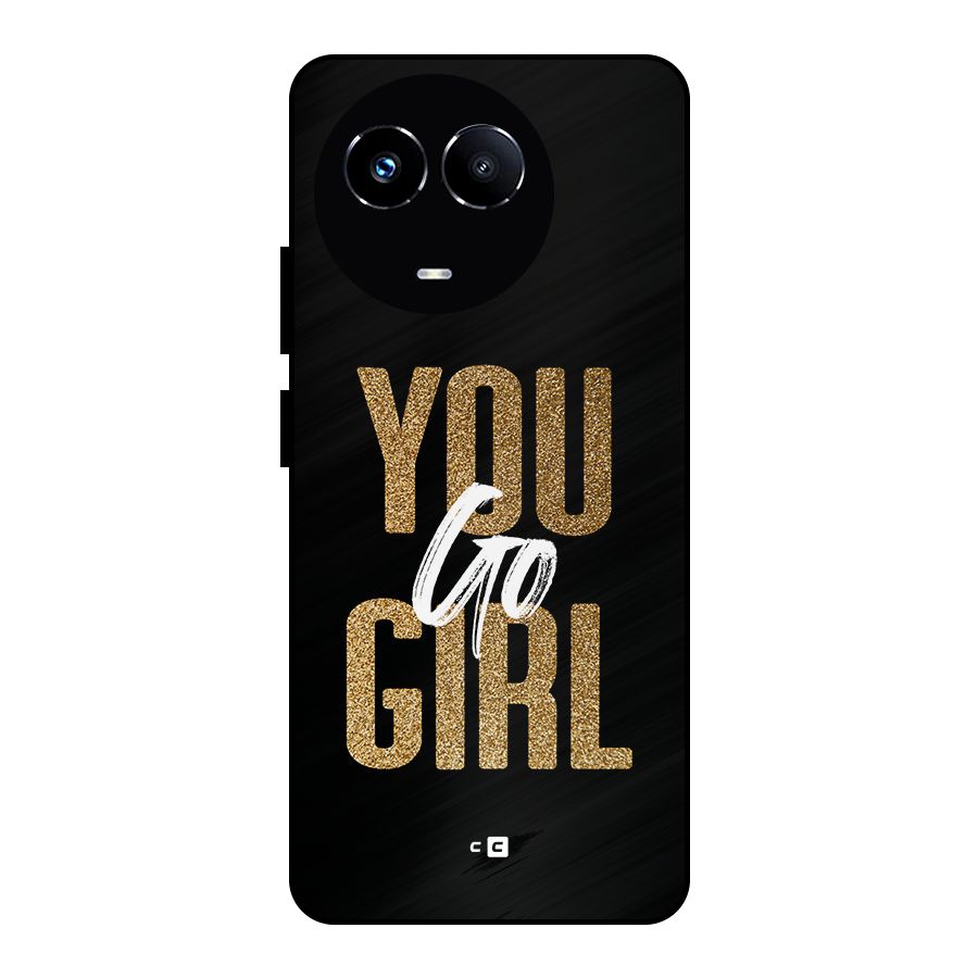 Confident Girl Metal Back Case for Realme 11X