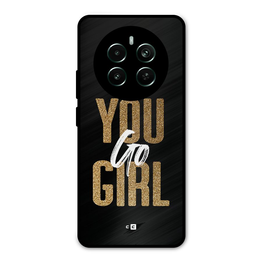 Confident Girl Metal Back Case for Realme 12 Plus