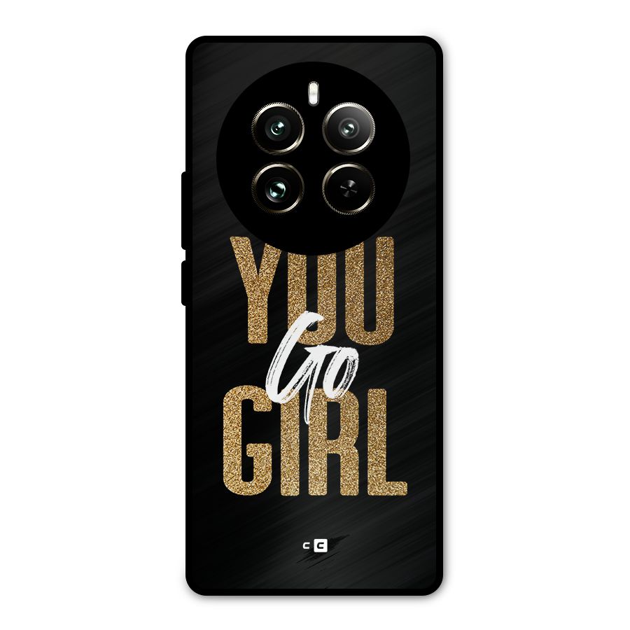 Confident Girl Metal Back Case for Realme 12 Pro