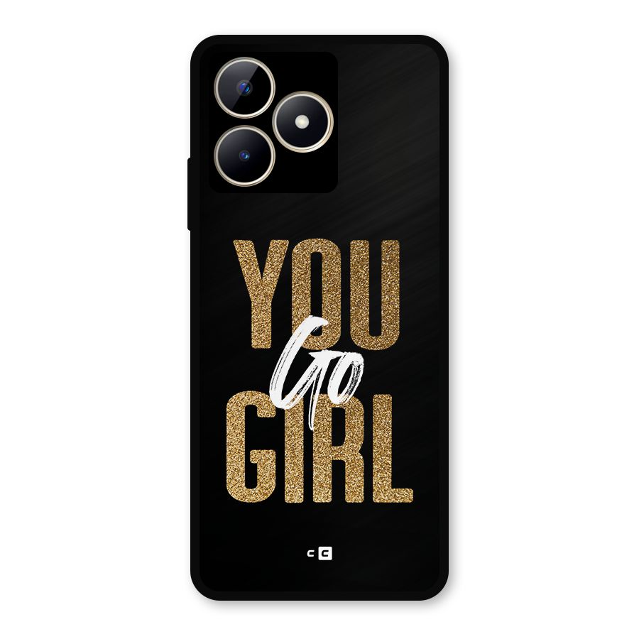 Confident Girl Metal Back Case for Realme C53