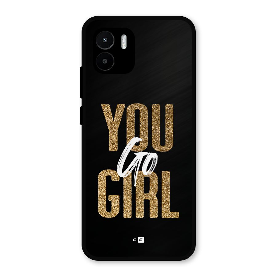 Confident Girl Metal Back Case for Redmi A2
