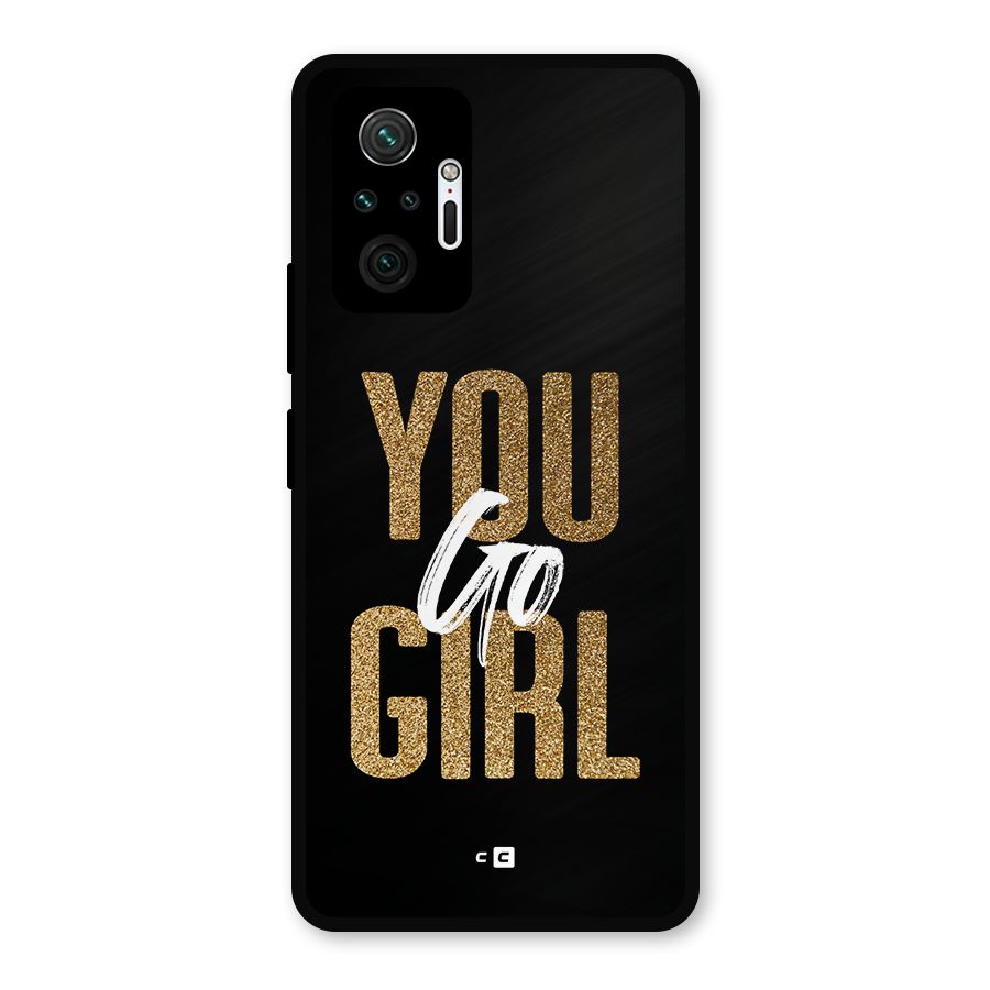 Confident Girl Metal Back Case for Redmi Note 10 Pro