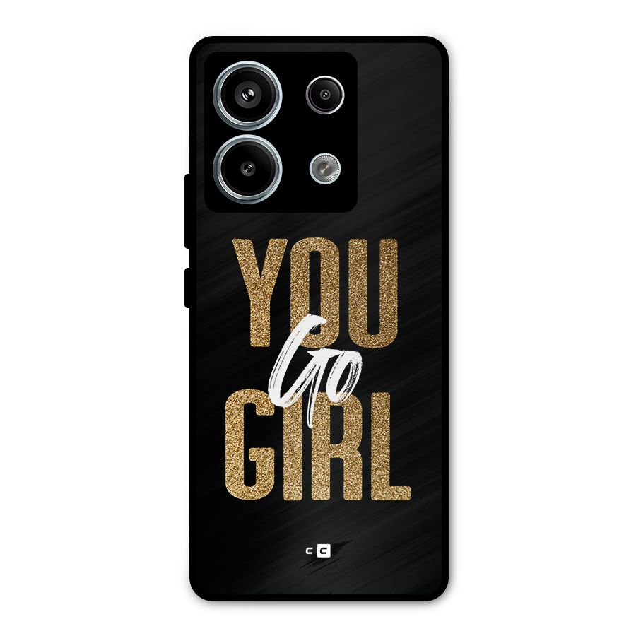 Confident Girl Metal Back Case for Redmi Note 13 Pro 5G