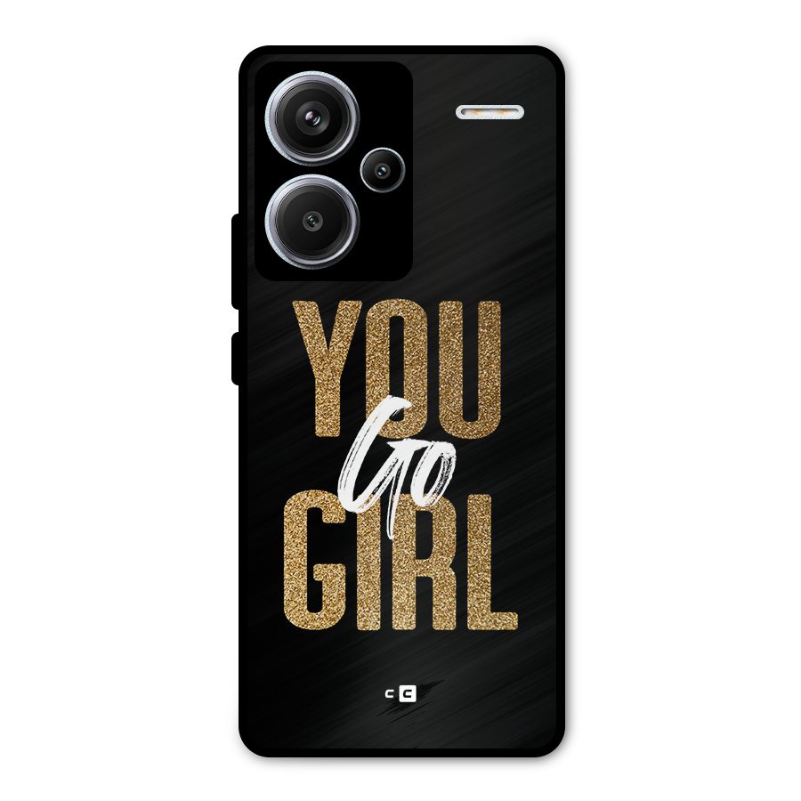 Confident Girl Metal Back Case for Redmi Note 13 Pro Plus