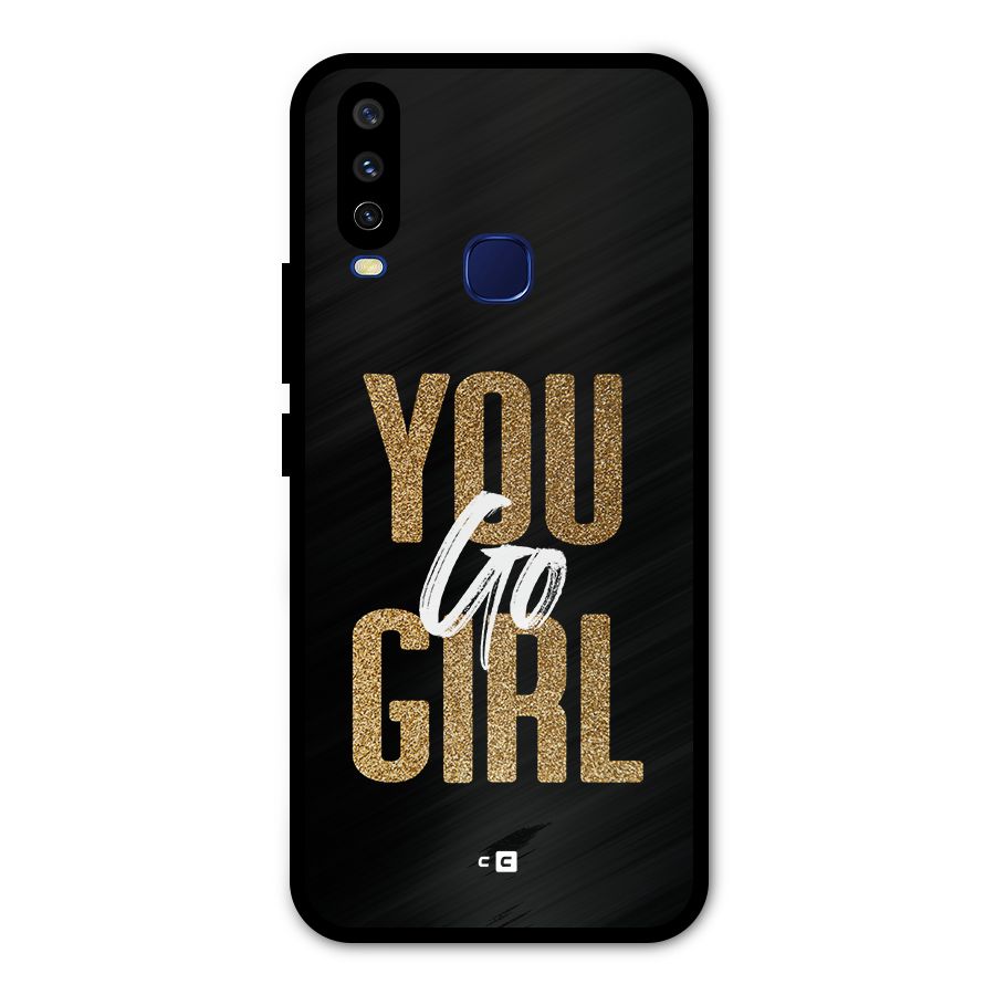 Confident Girl Metal Back Case for Vivo U10