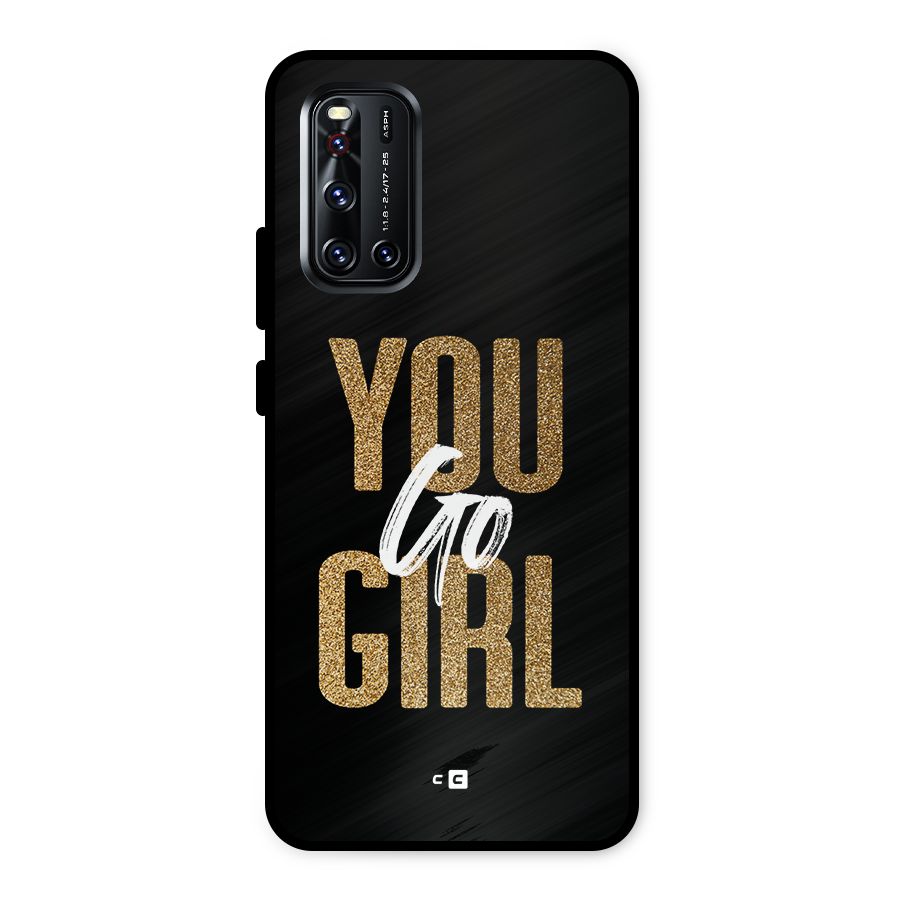Confident Girl Metal Back Case for Vivo V19