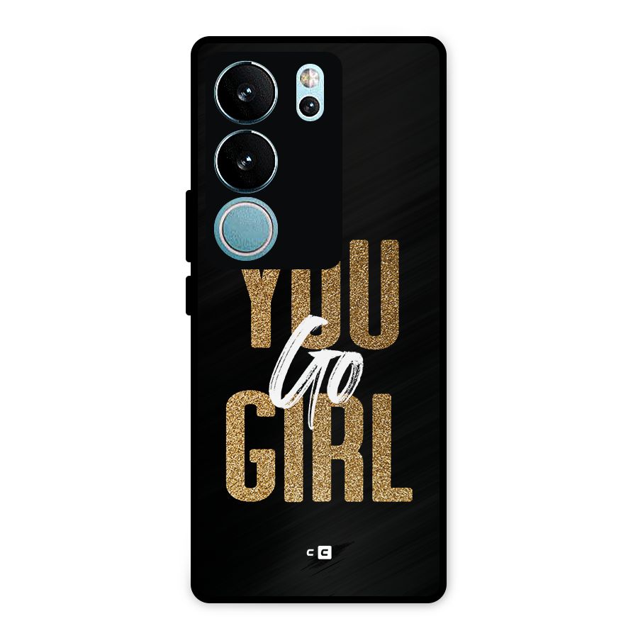 Confident Girl Metal Back Case for Vivo V29