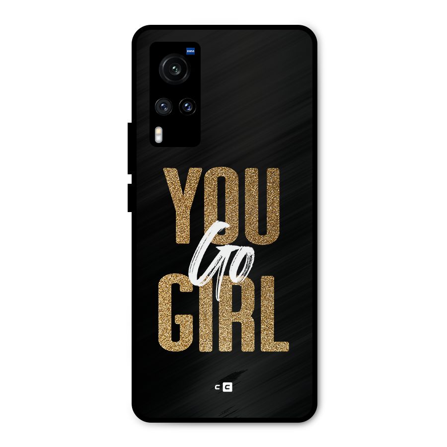 Confident Girl Metal Back Case for Vivo X60