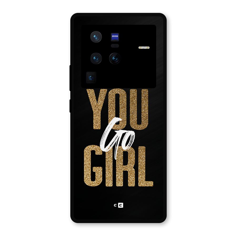 Confident Girl Metal Back Case for Vivo X80 Pro
