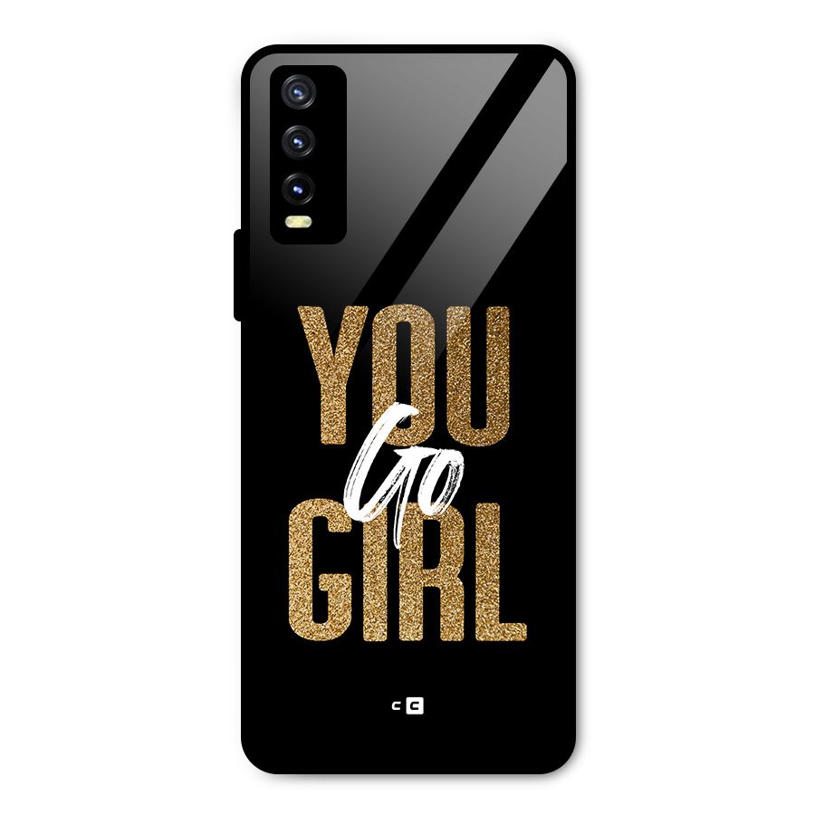 Confident Girl Metal Back Case for Vivo Y20