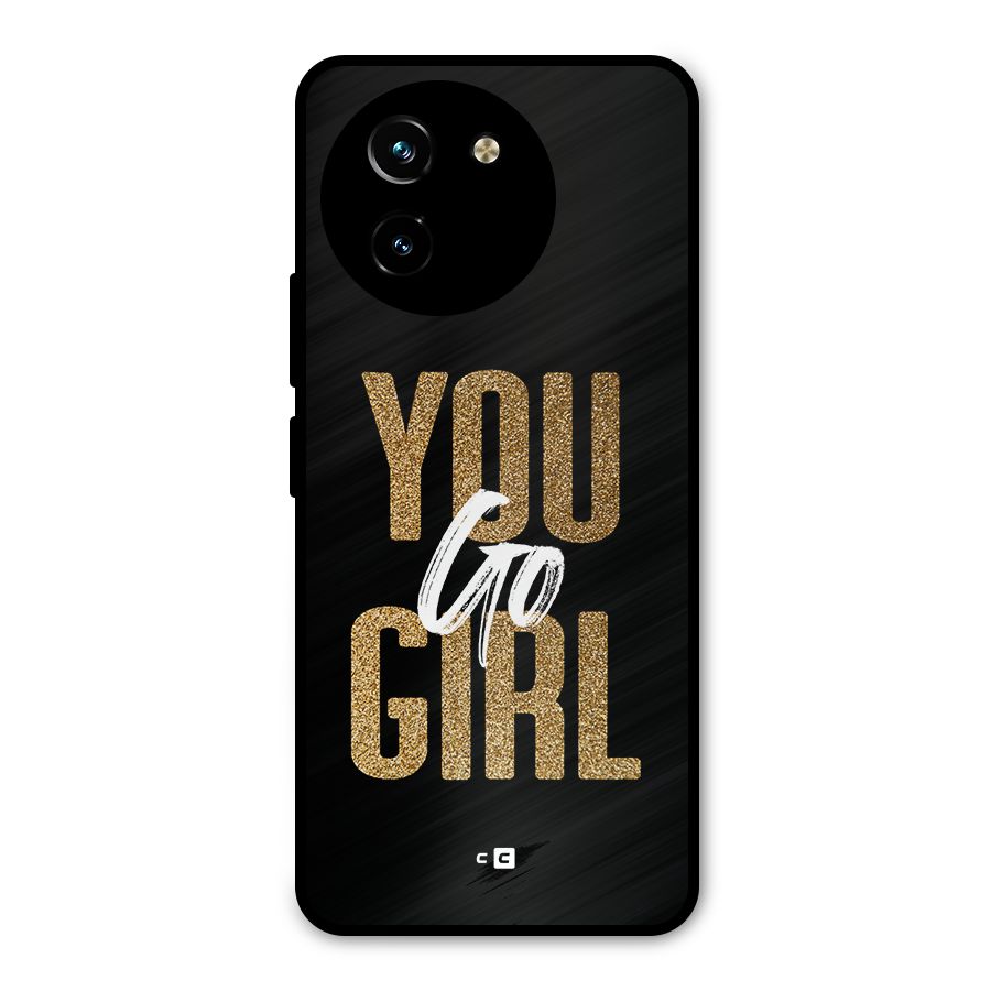 Confident Girl Metal Back Case for Vivo Y200i
