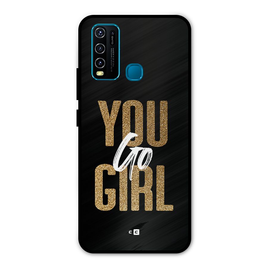 Confident Girl Metal Back Case for Vivo Y30