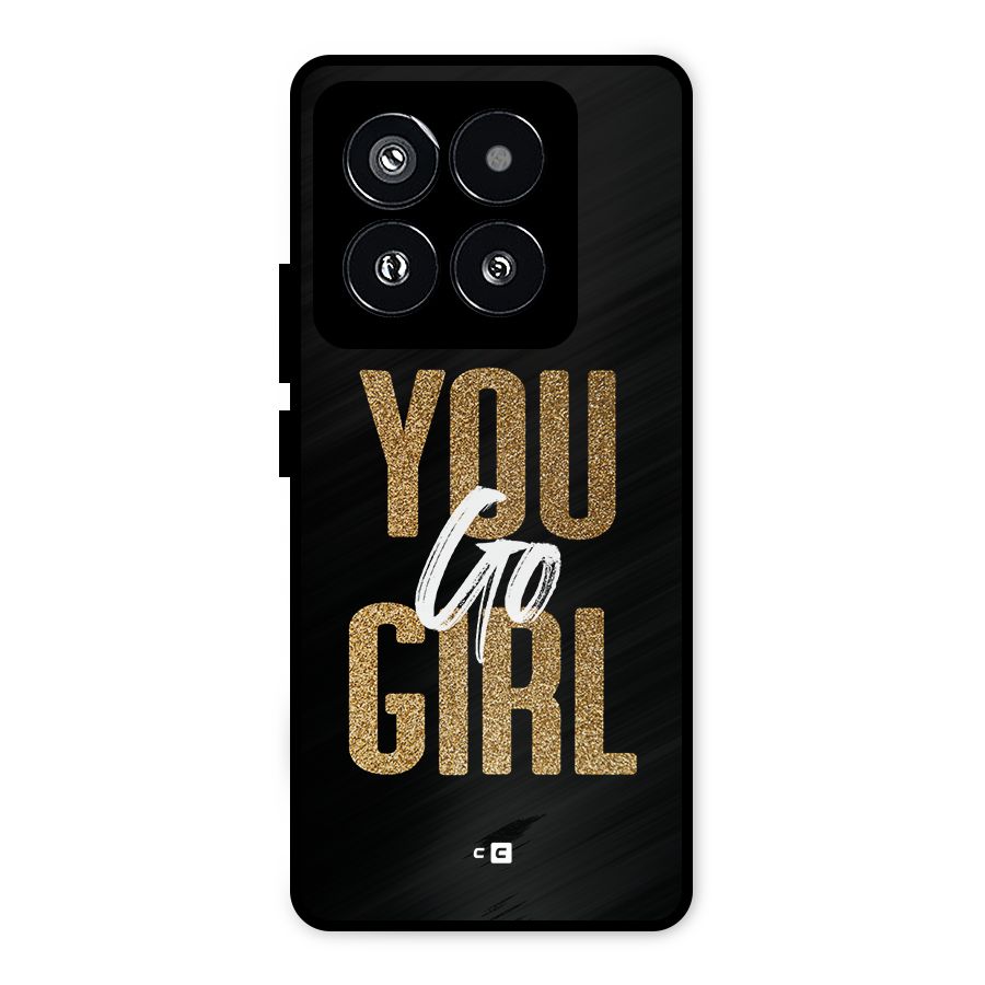 Confident Girl Metal Back Case for Xiaomi 14 Pro
