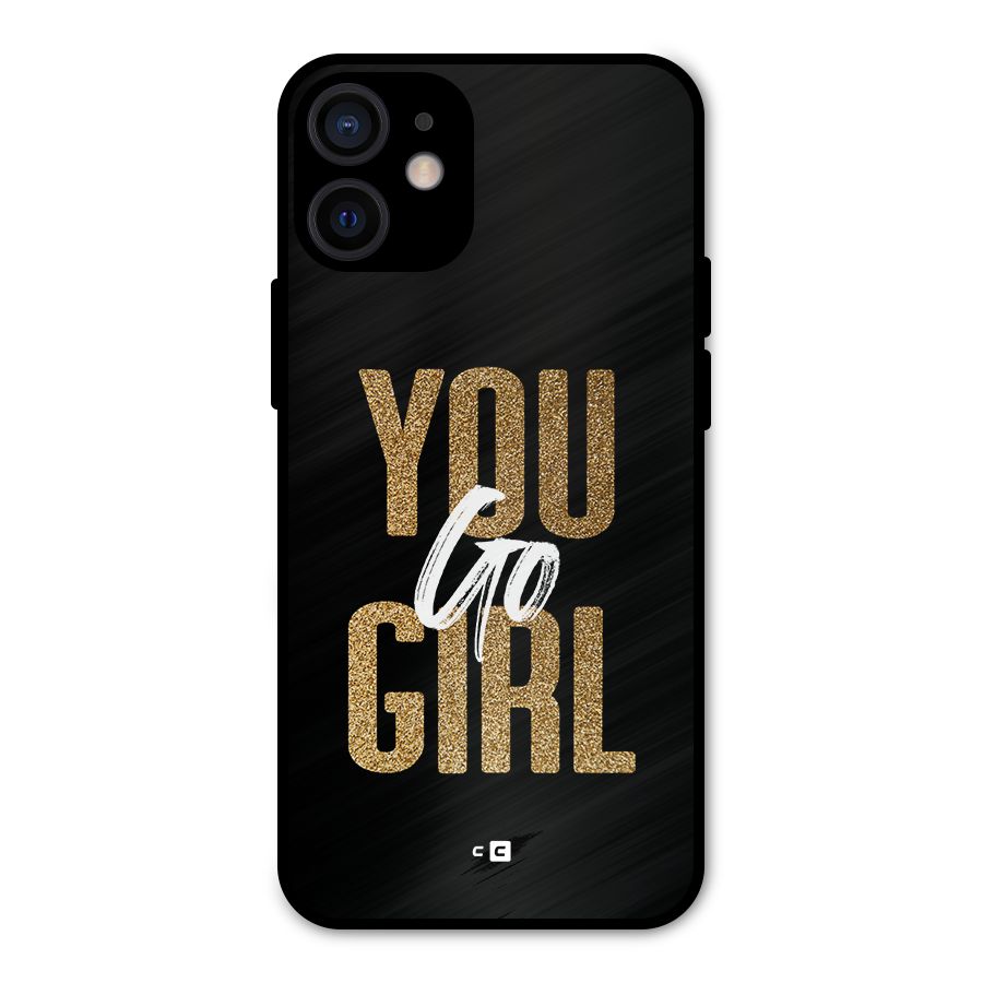 Confident Girl Metal Back Case for iPhone 12 Mini