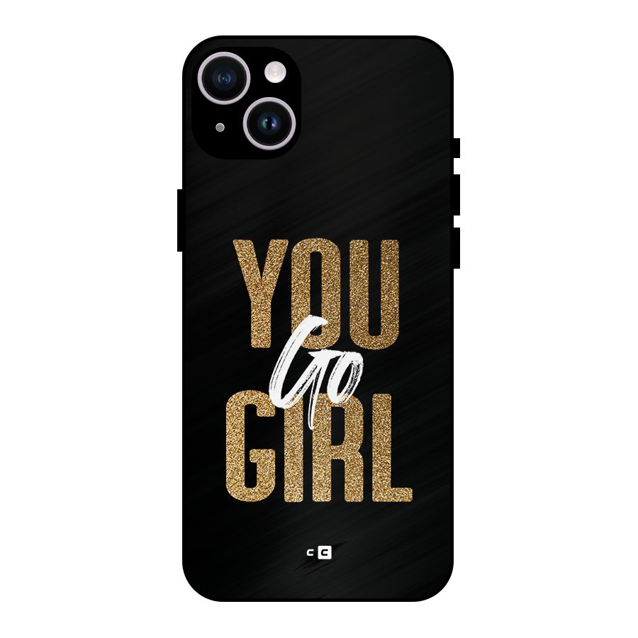 Confident Girl Metal Back Case for iPhone 14 Plus