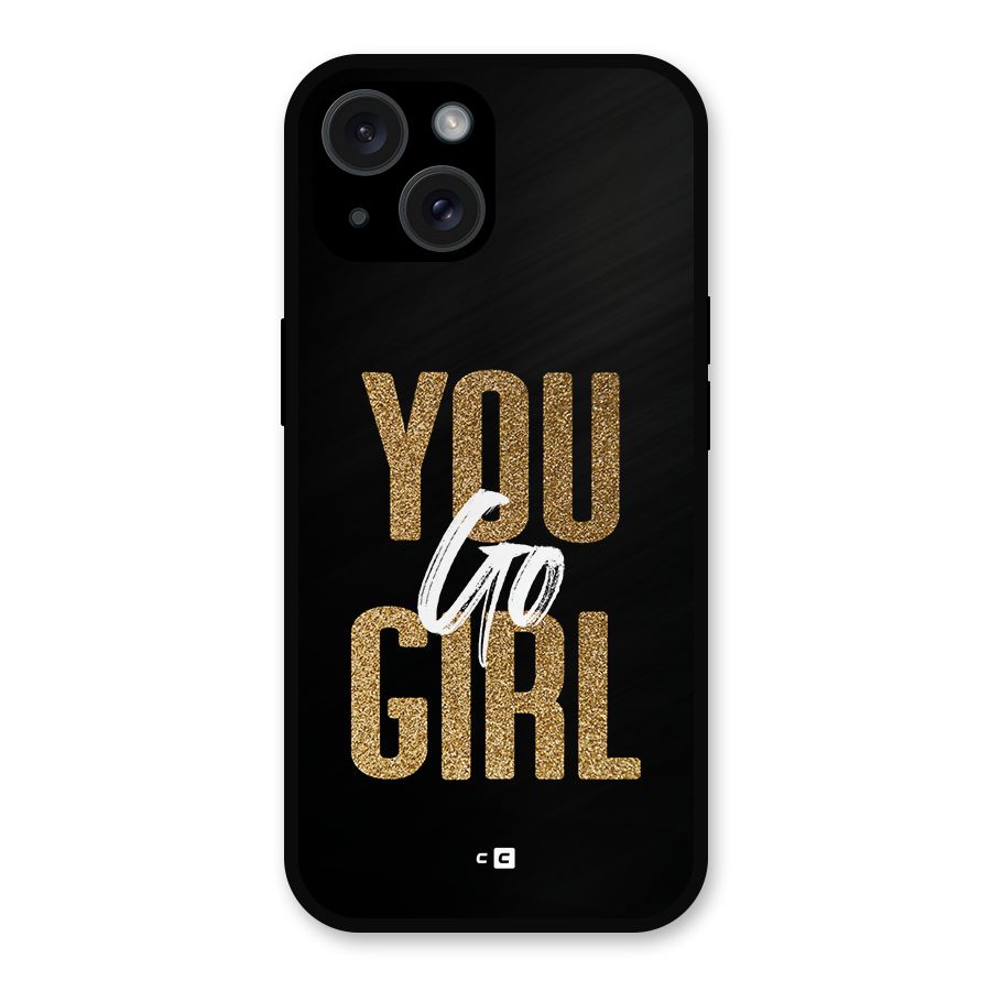 Confident Girl Metal Back Case for iPhone 15
