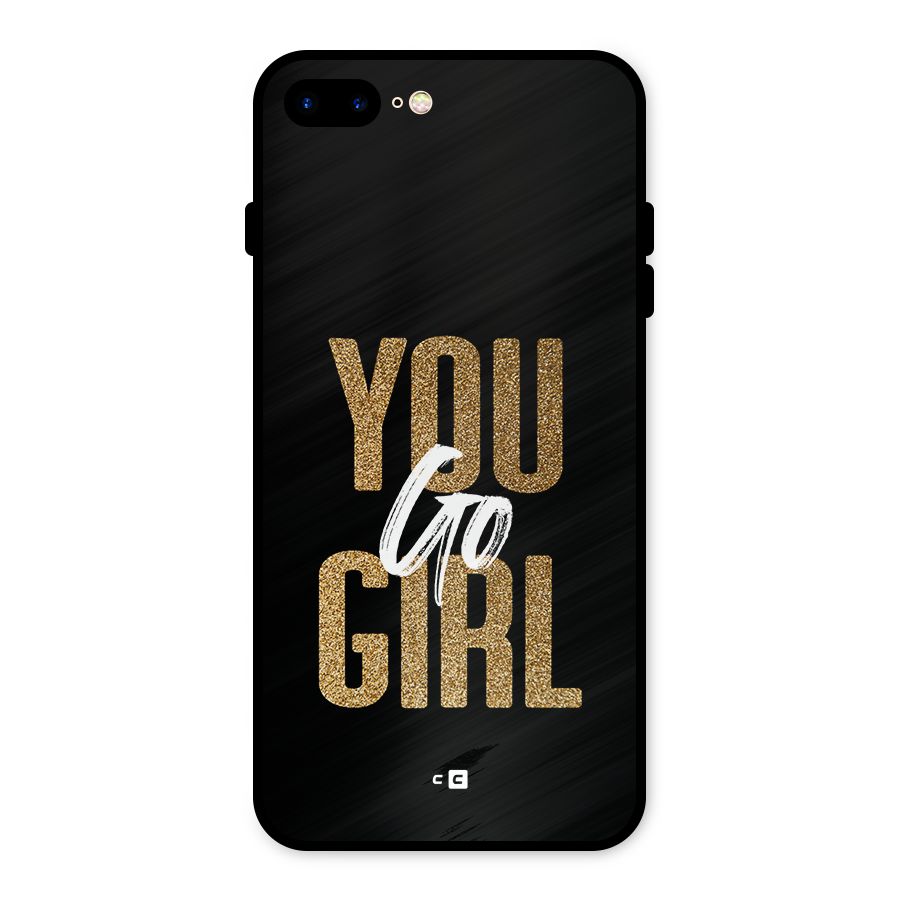 Confident Girl Metal Back Case for iPhone 8 Plus