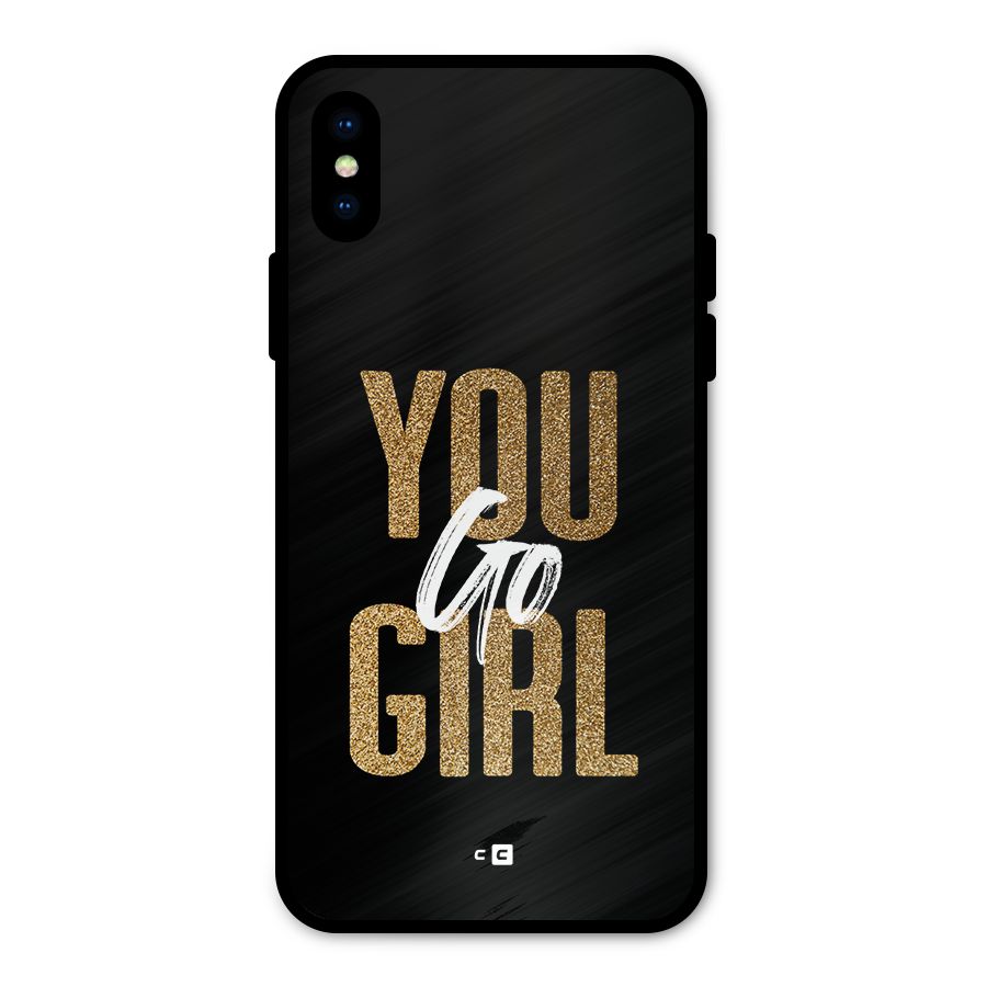 Confident Girl Metal Back Case for iPhone X