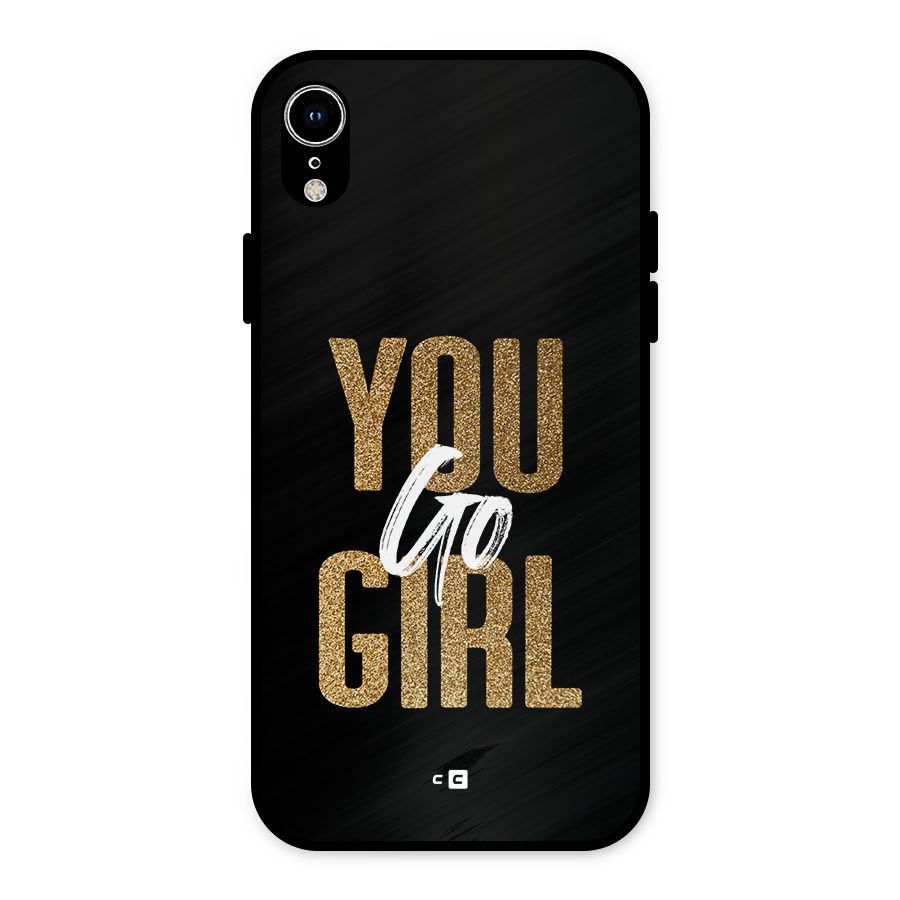 Confident Girl Metal Back Case for iPhone XR