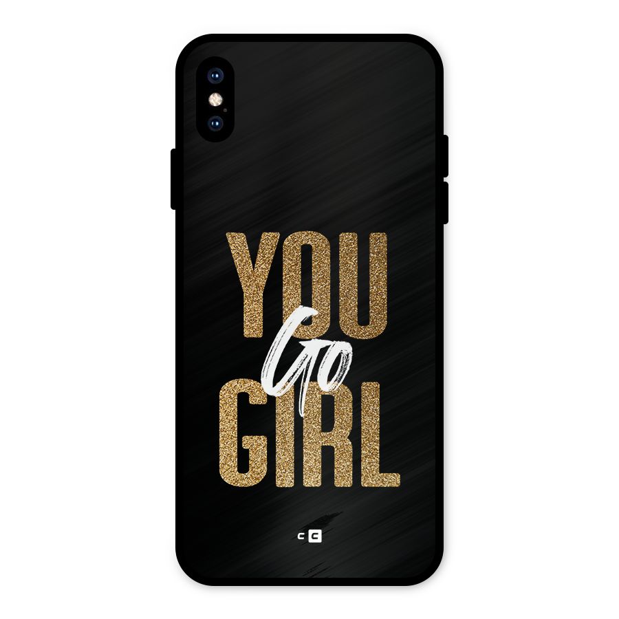 Confident Girl Metal Back Case for iPhone XS Max