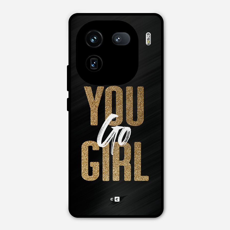 Confident Girl Metal Back Case for iQOO 12