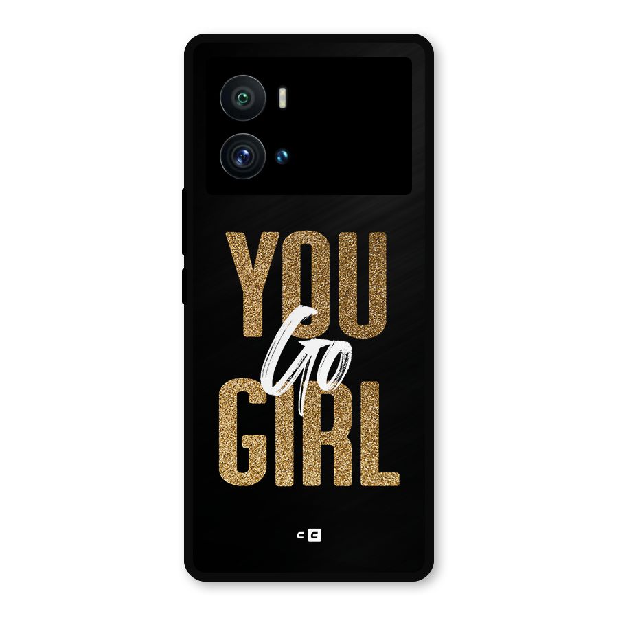 Confident Girl Metal Back Case for iQOO 9 Pro