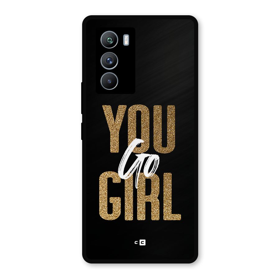 Confident Girl Metal Back Case for iQOO 9 SE