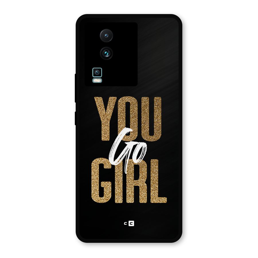Confident Girl Metal Back Case for iQOO Neo 7