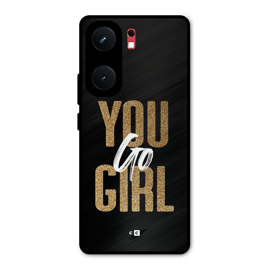 Confident Girl Metal Back Case for iQOO Neo 9 Pro