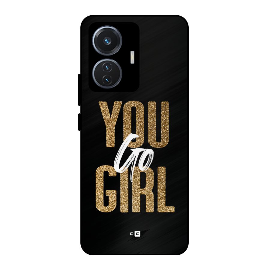 Confident Girl Metal Back Case for iQOO Z6 44W