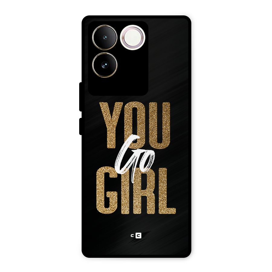 Confident Girl Metal Back Case for iQOO Z7 Pro