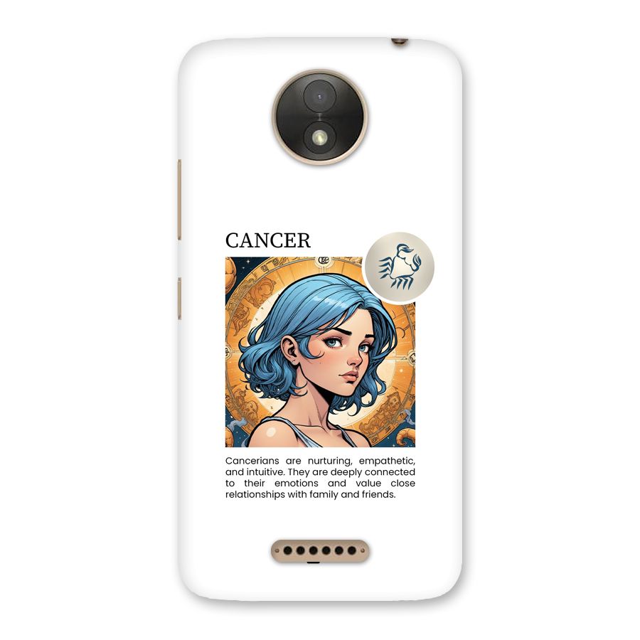 Connected Cancer Back Case for Moto C Plus