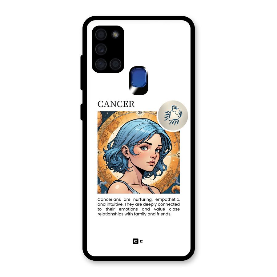 Connected Cancer Glass Back Case for Galaxy A21s