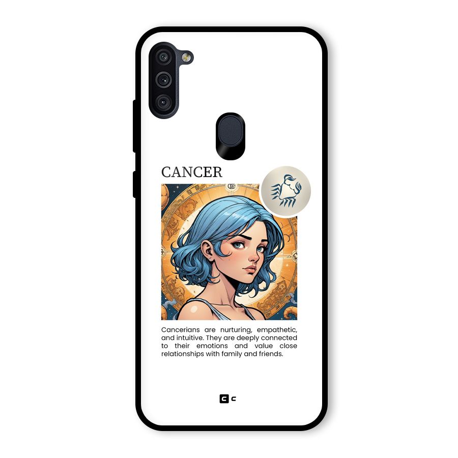Connected Cancer Glass Back Case for Galaxy M11